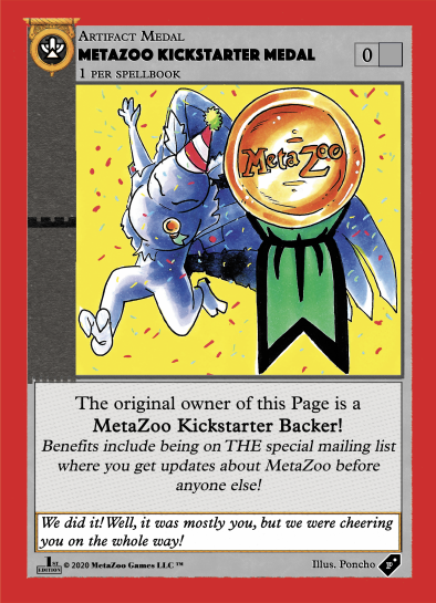 MetaZoo Kickstarter Medal - The MetaZoo Fan Club