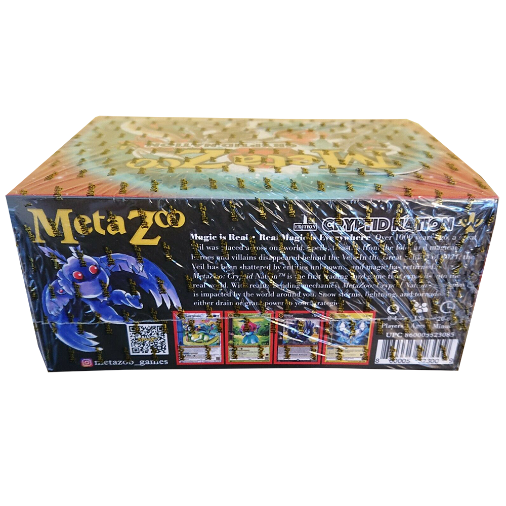 Kickstarter MetaZoo Cryptid Nation 1st Edition Booster Box Back