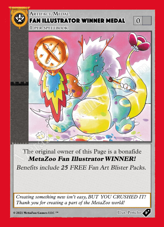 MetaZoo Fan Illustrator Winner Medal