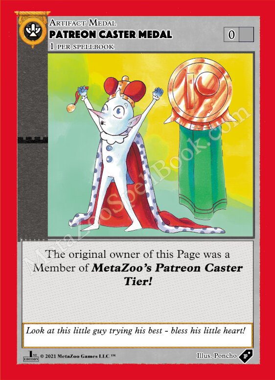 MetaZoo Patreon Caster Medal